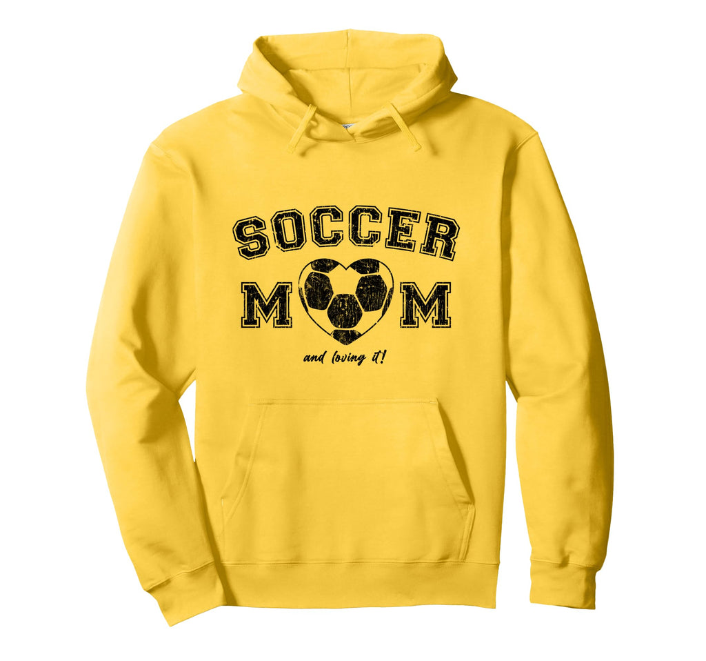 Soccer Mom Simple Heart Hoodie - Unique Graphic Unisex - T-Shirt, Sweatshirt, Hoodie