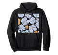 Abstract Floral Blue Pattern Hoodie - Casual Everyday Wear for Adults - T-Shirt, Sweatshirt, Hoodie