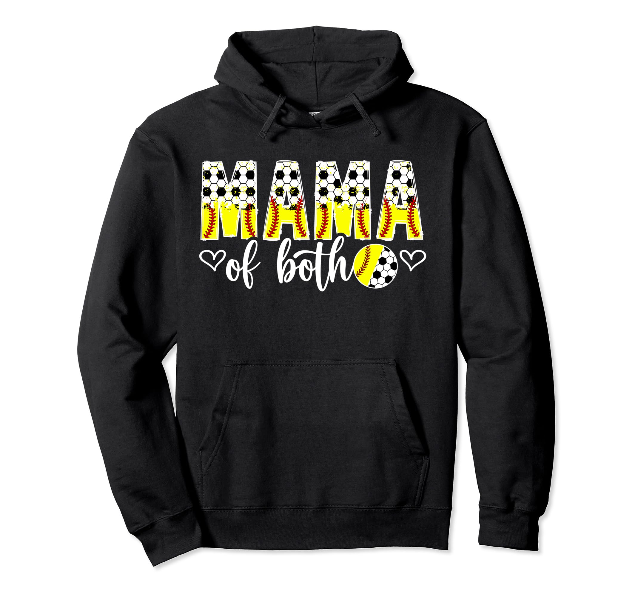 Mama Both Softball Soccer Mom Soccer Hoodie - Custom Art Print Men Women - T-Shirt, Sweatshirt, Hoodie