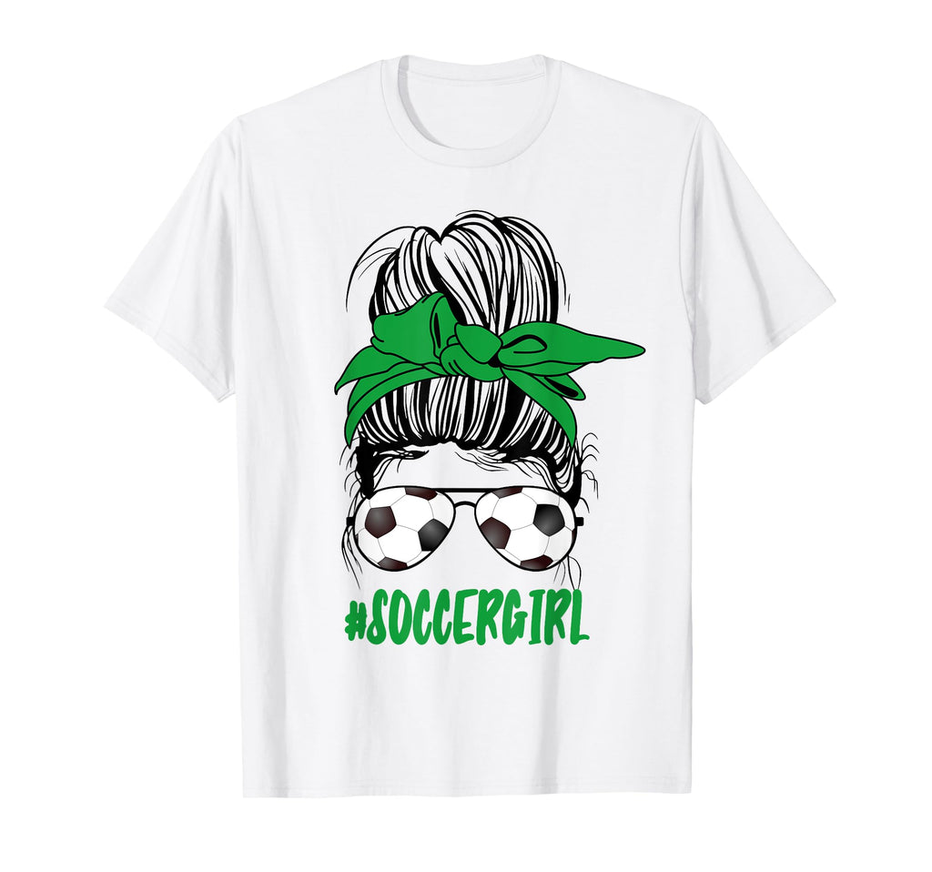 Messy Bun Soccer Glasses Game T-Shirt - Aesthetic Graphic Men Women - T-Shirt, Sweatshirt, Hoodie