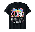Peace Love Soccer Lover 60S 70S Hippie T-Shirt - Graphic Print Men Women - T-Shirt, Sweatshirt, Hoodie