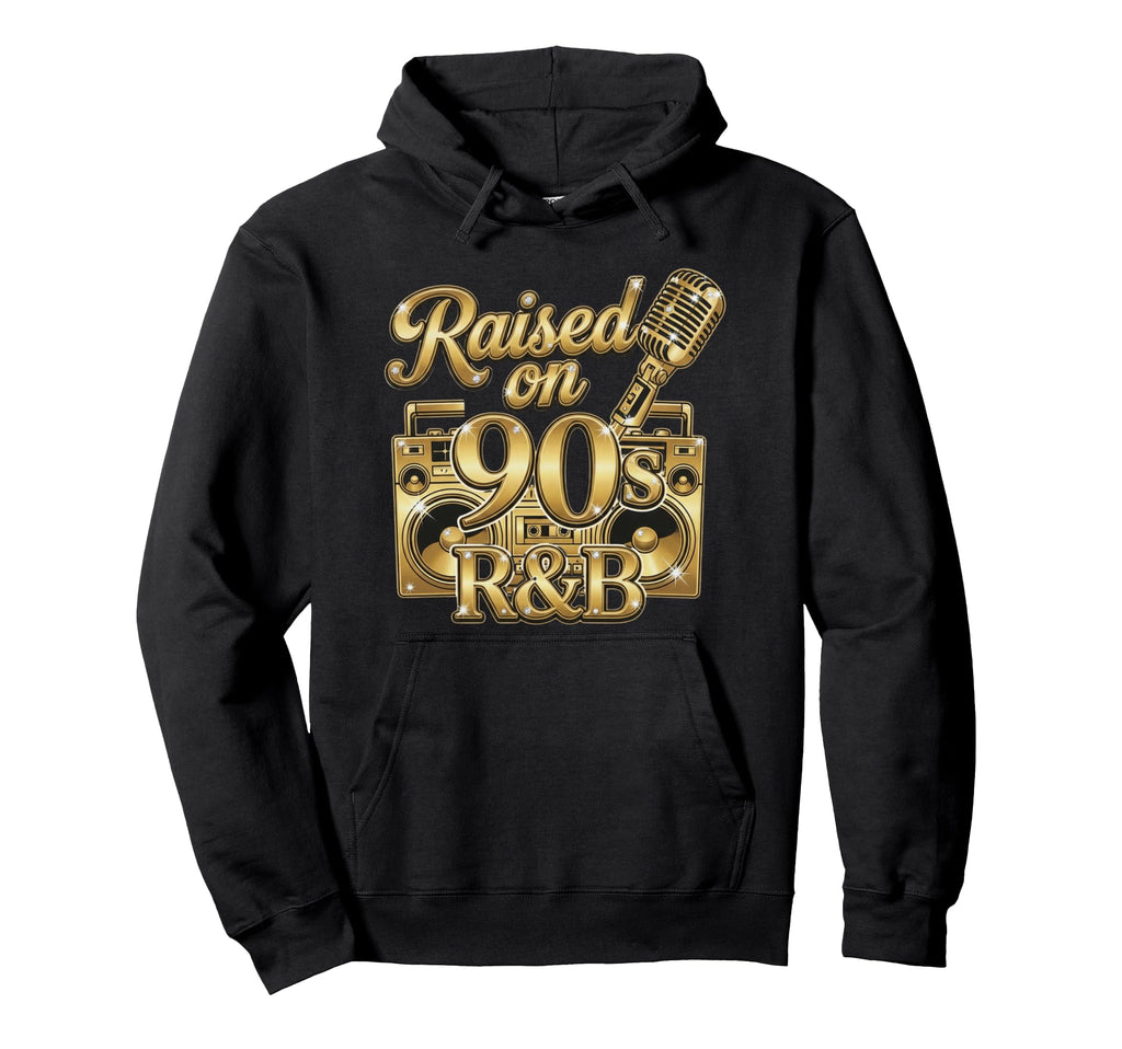 Raised 90S R B Cassette Throwback Old Hoodie - Graphic Print Men Women - T-Shirt, Sweatshirt, Hoodie