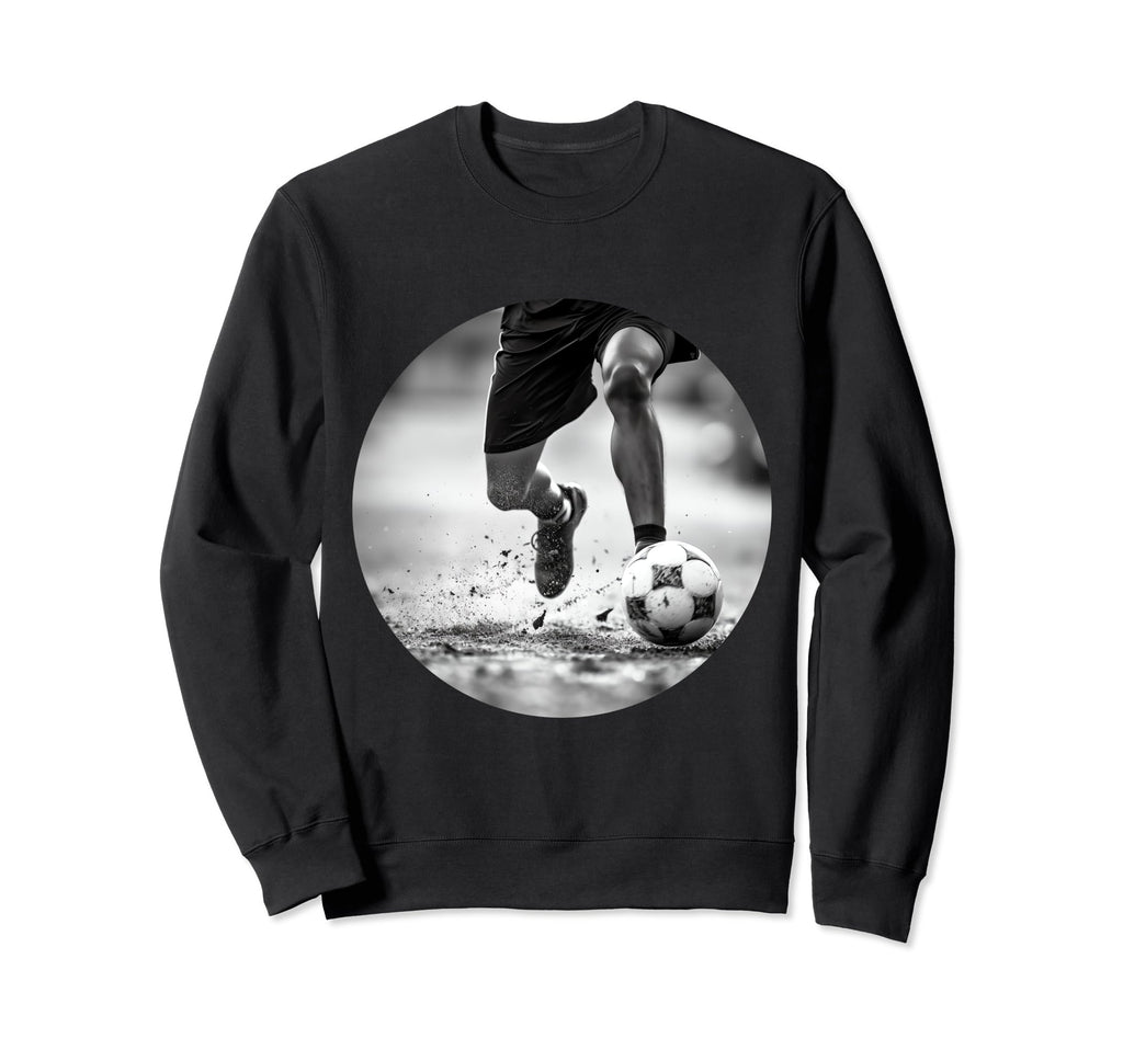 Black And White Soccer Sweatshirt - Custom Art Print Unisex - T-Shirt, Sweatshirt, Hoodie
