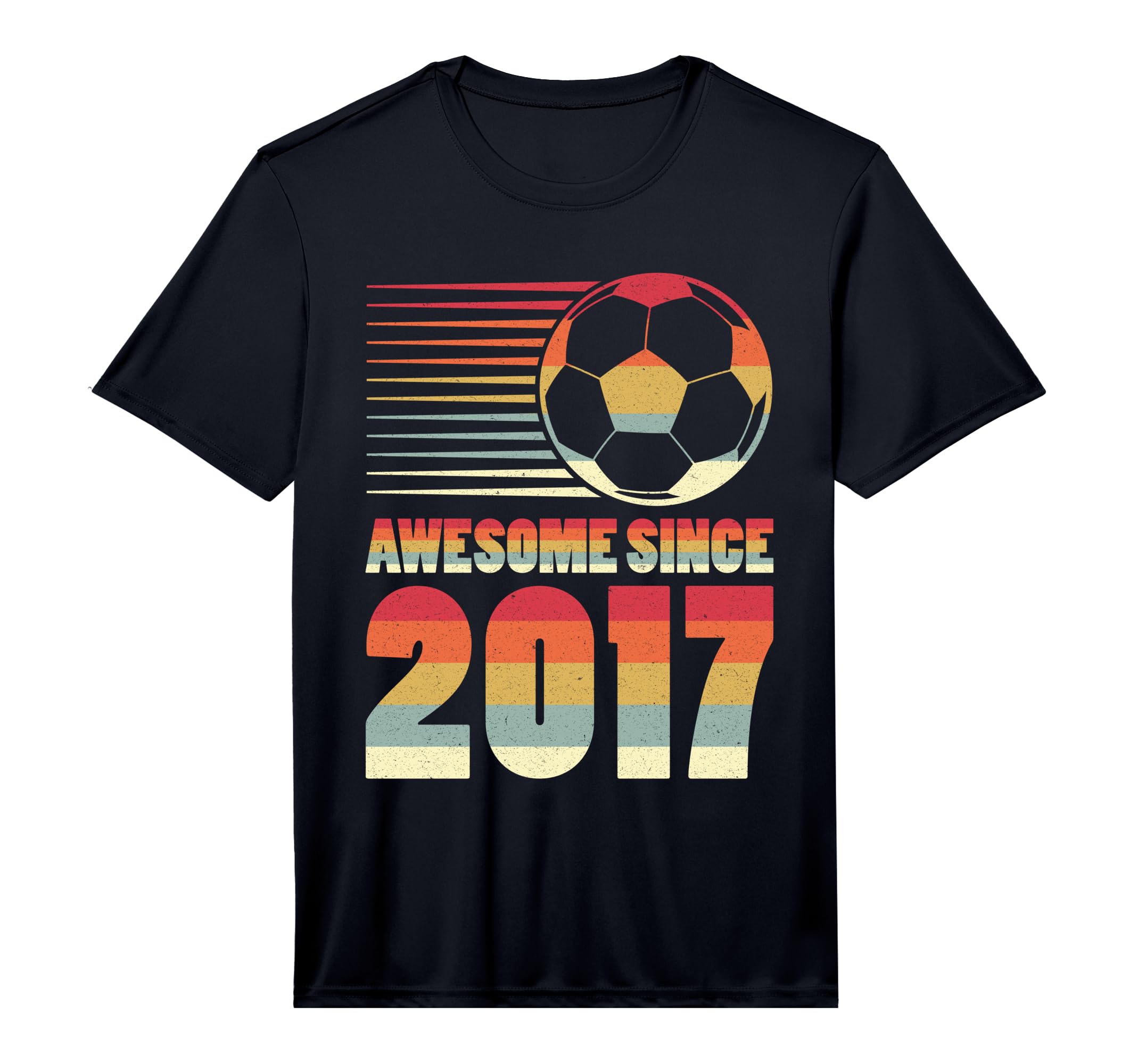Awesome Since 2017 Soccer 9Th Birthday T-Shirt - Aesthetic Graphic Unisex - T-Shirt, Sweatshirt, Hoodie