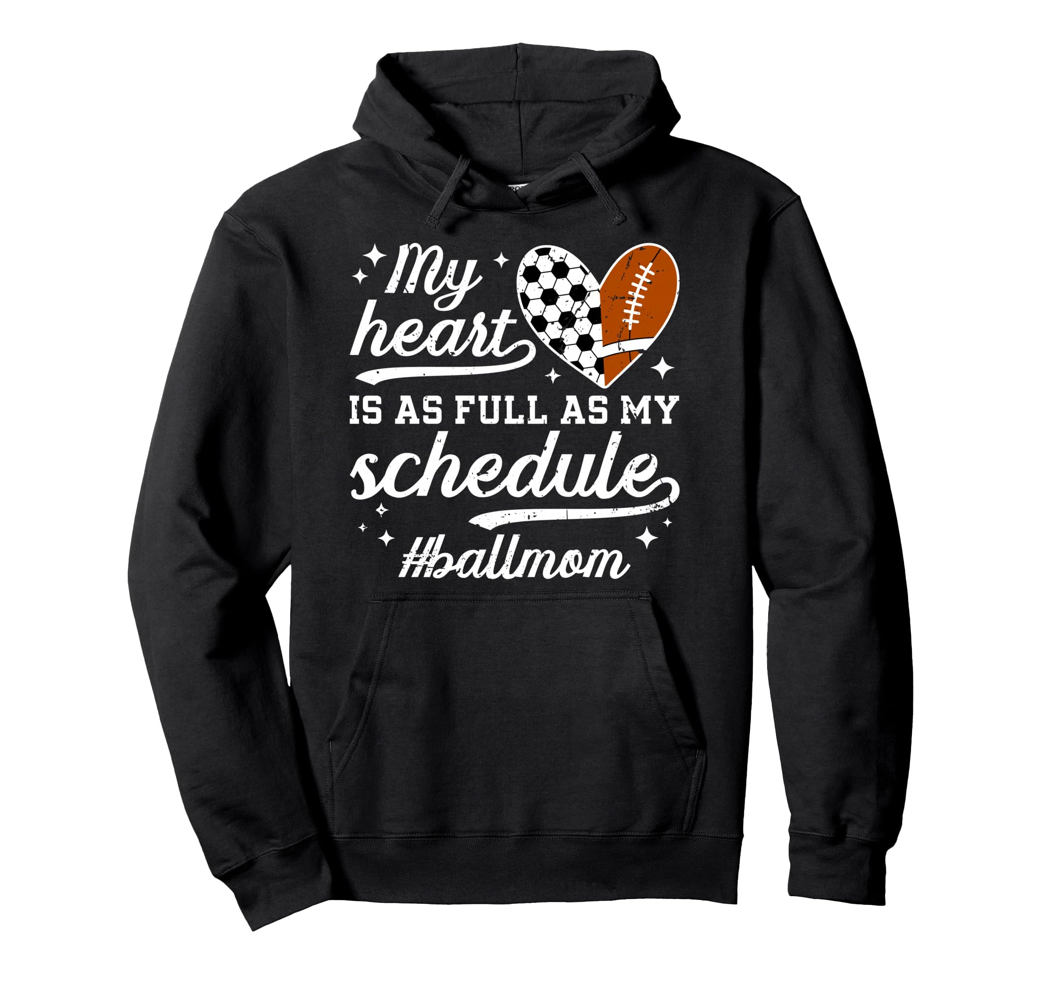 Ball Mom Proud Football Soccer Mom Hoodie - Minimalist Print Unisex - T-Shirt, Sweatshirt, Hoodie
