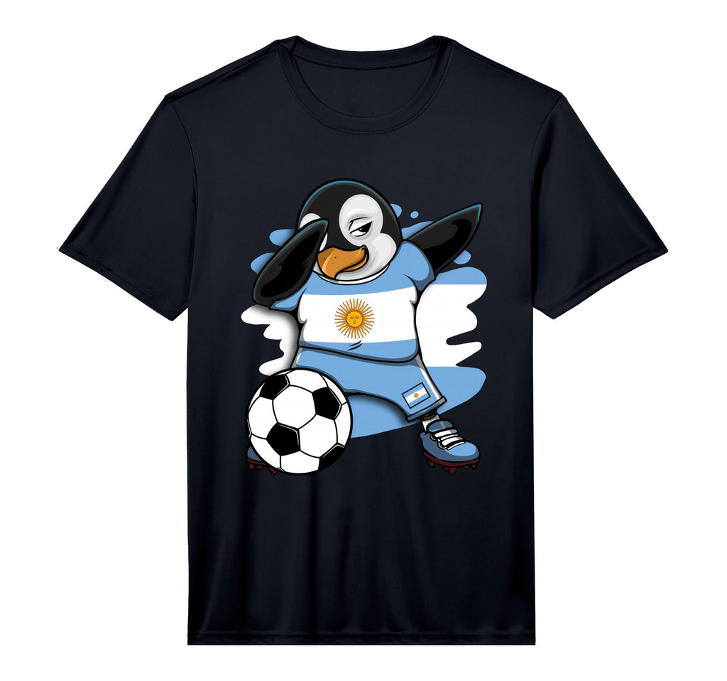 Dabbing Penguin Argentina Soccer T-Shirt - Casual Everyday Wear Unisex - T-Shirt, Sweatshirt, Hoodie
