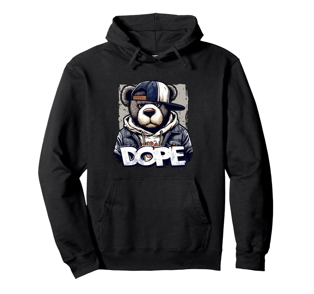 Dope Hip Hop Teddy Bear 90 Hip Hop Old School Hoodie - Graphic Print Unisex - T-Shirt, Sweatshirt, Hoodie