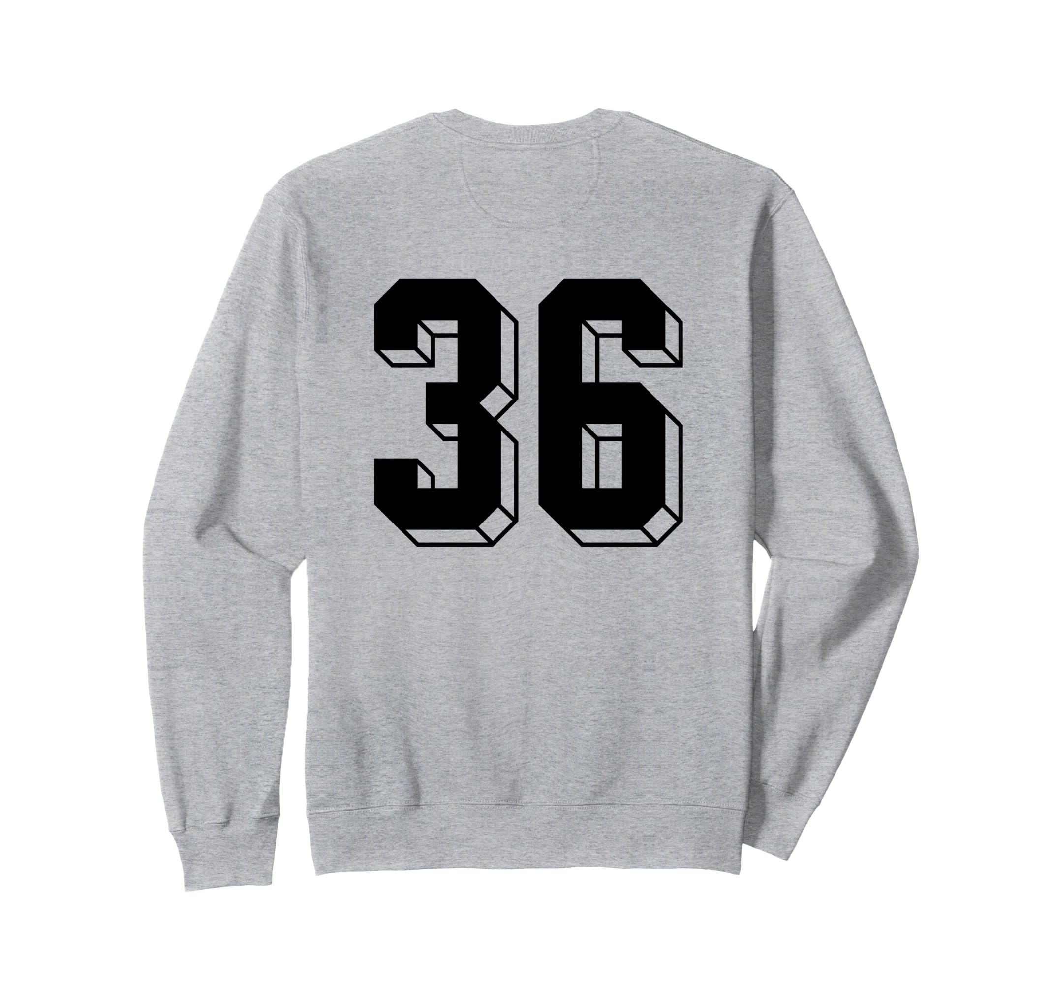 Number 36 Backside 80S 90S Team Sweatshirt - Fun Novelty Design Unisex - T-Shirt, Sweatshirt, Hoodie