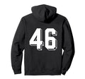 Number 46 Backside 80S 90S Team Jersey Hoodie - Novelty Apparel for Adults - T-Shirt, Sweatshirt, Hoodie