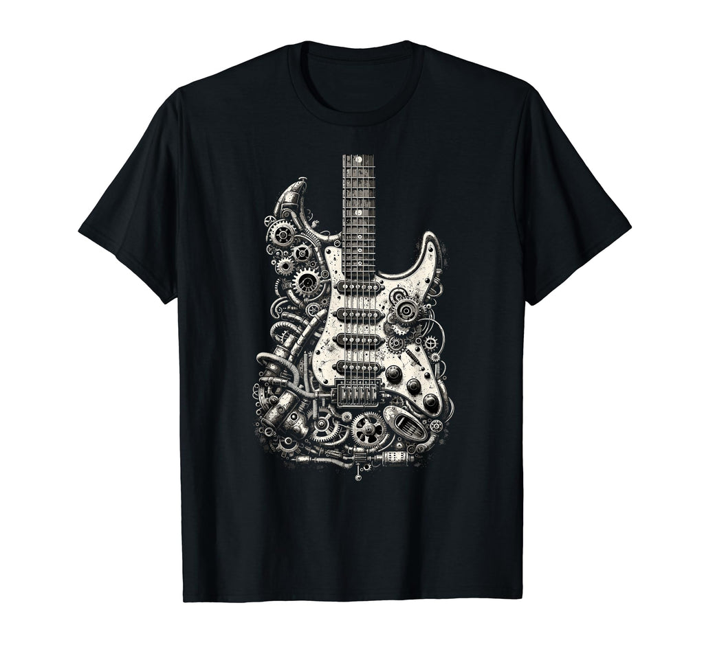 90S Grunge Steampunk Guitar T-Shirt - Casual Everyday Wear Unisex - T-Shirt, Sweatshirt, Hoodie