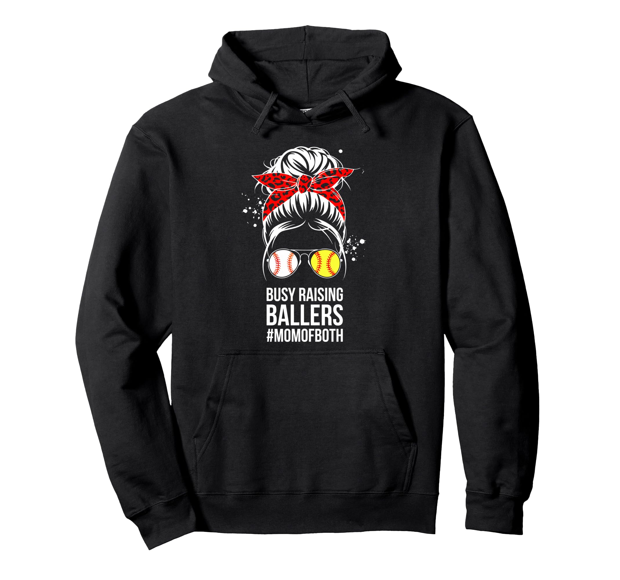 Busy Raising Ballers Softball Baseball Hoodie - Trendy Graphic Men Women - T-Shirt, Sweatshirt, Hoodie