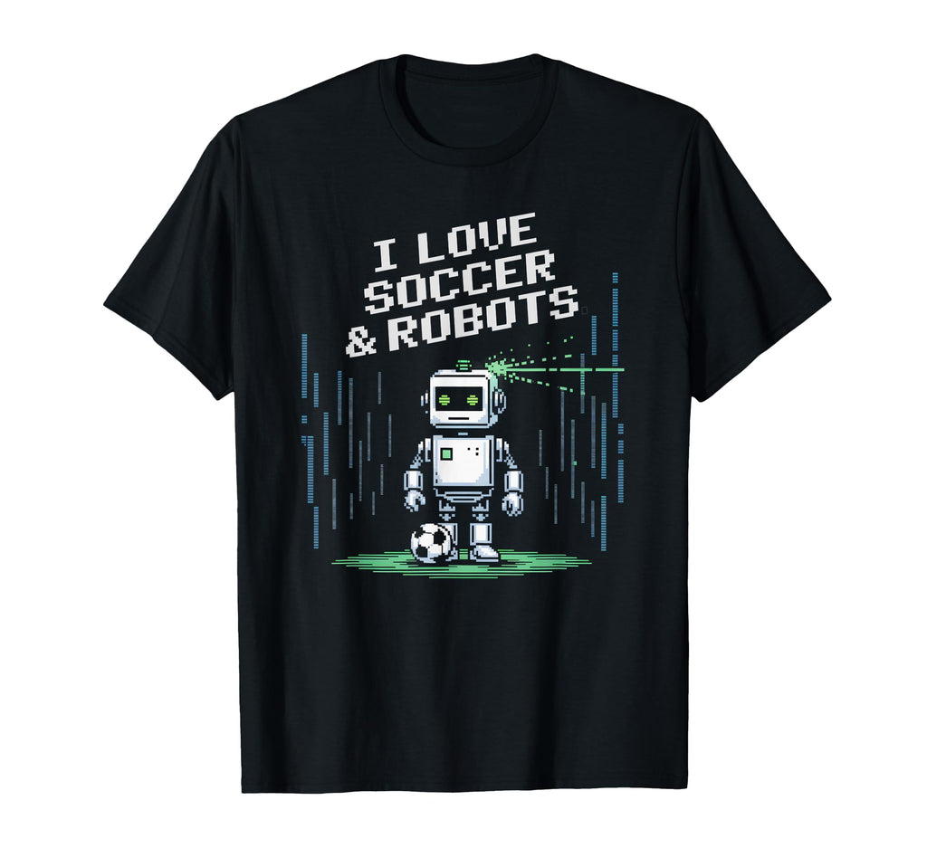 Kawaii I Love Soccer Robots Just Who T-Shirt - Custom Art Print Men Women - T-Shirt, Sweatshirt, Hoodie