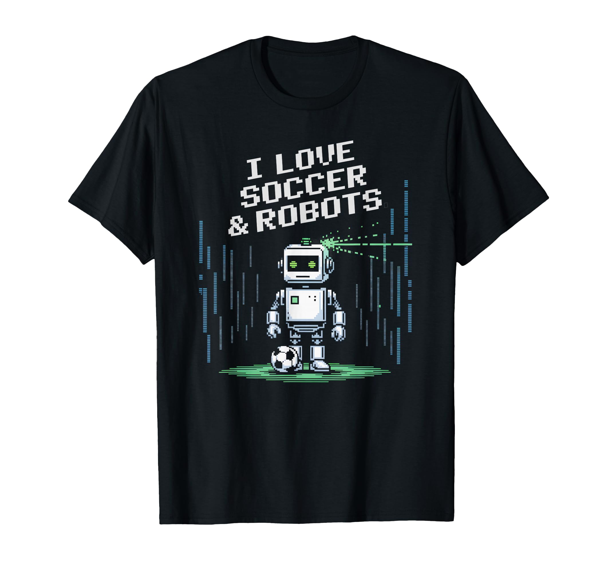 Kawaii I Love Soccer Robots Just Who T-Shirt - Custom Art Print Men Women - T-Shirt, Sweatshirt, Hoodie