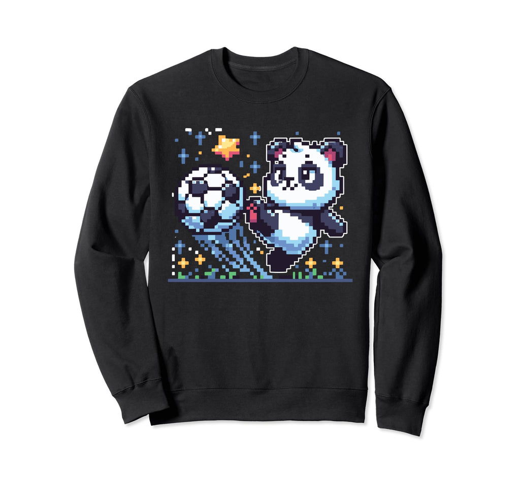 Soccer Player Panda Kicking Soccer Sweatshirt - Streetwear Style Men Women - T-Shirt, Sweatshirt, Hoodie