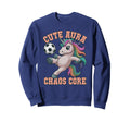 Kawaii Aura Soccer Unicorn Chaos Sweatshirt - Graphic Print for Adults - T-Shirt, Sweatshirt, Hoodie