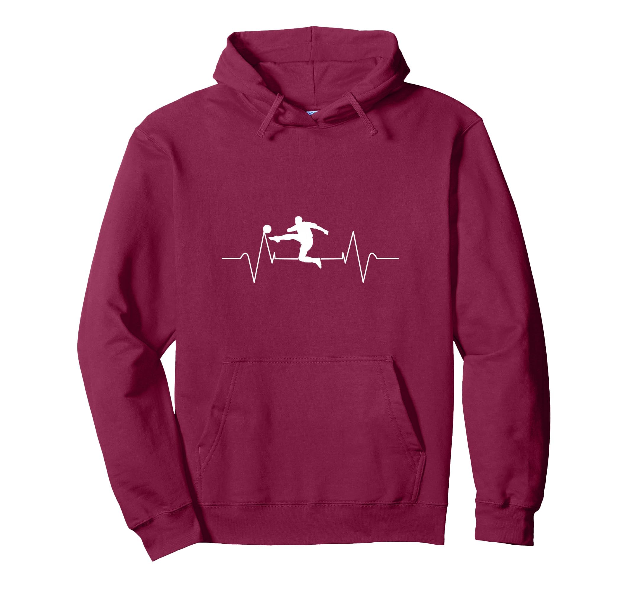 Soccer Heartbeat Soccer Player Gift Hoodie - Custom Art Print Unisex - T-Shirt, Sweatshirt, Hoodie