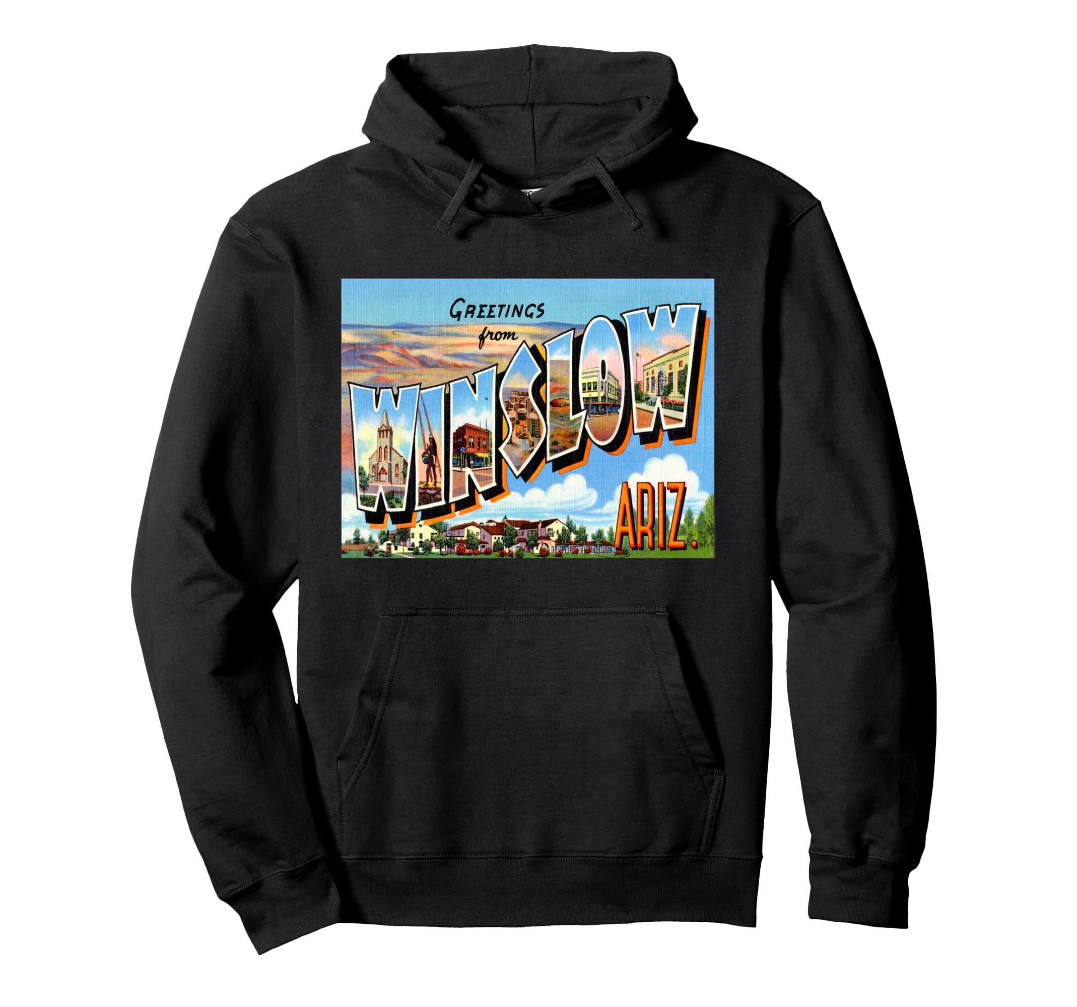 Winslow Arizona Az Us 66 Est 1926 Hoodie - Casual Everyday Wear Men Women - T-Shirt, Sweatshirt, Hoodie