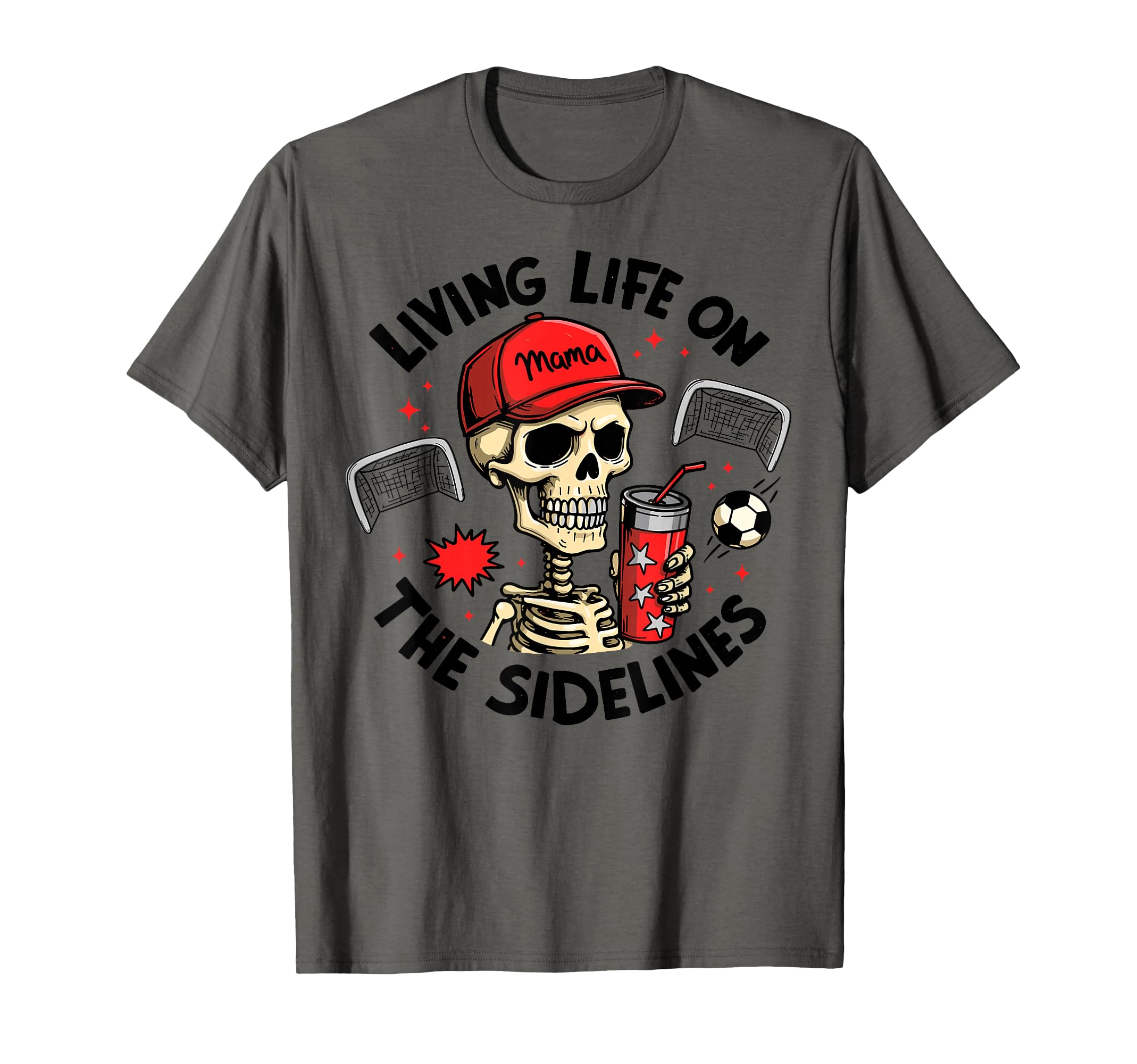 Living Life Sidelines Soccer Mama T-Shirt - Aesthetic Graphic Men Women - T-Shirt, Sweatshirt, Hoodie