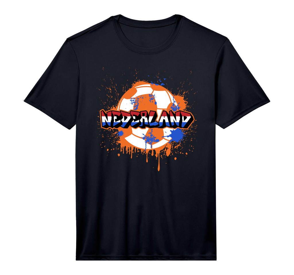 Netherlands Soccer Street Art Splatter T-Shirt - Unique Graphic for Adults - T-Shirt, Sweatshirt, Hoodie