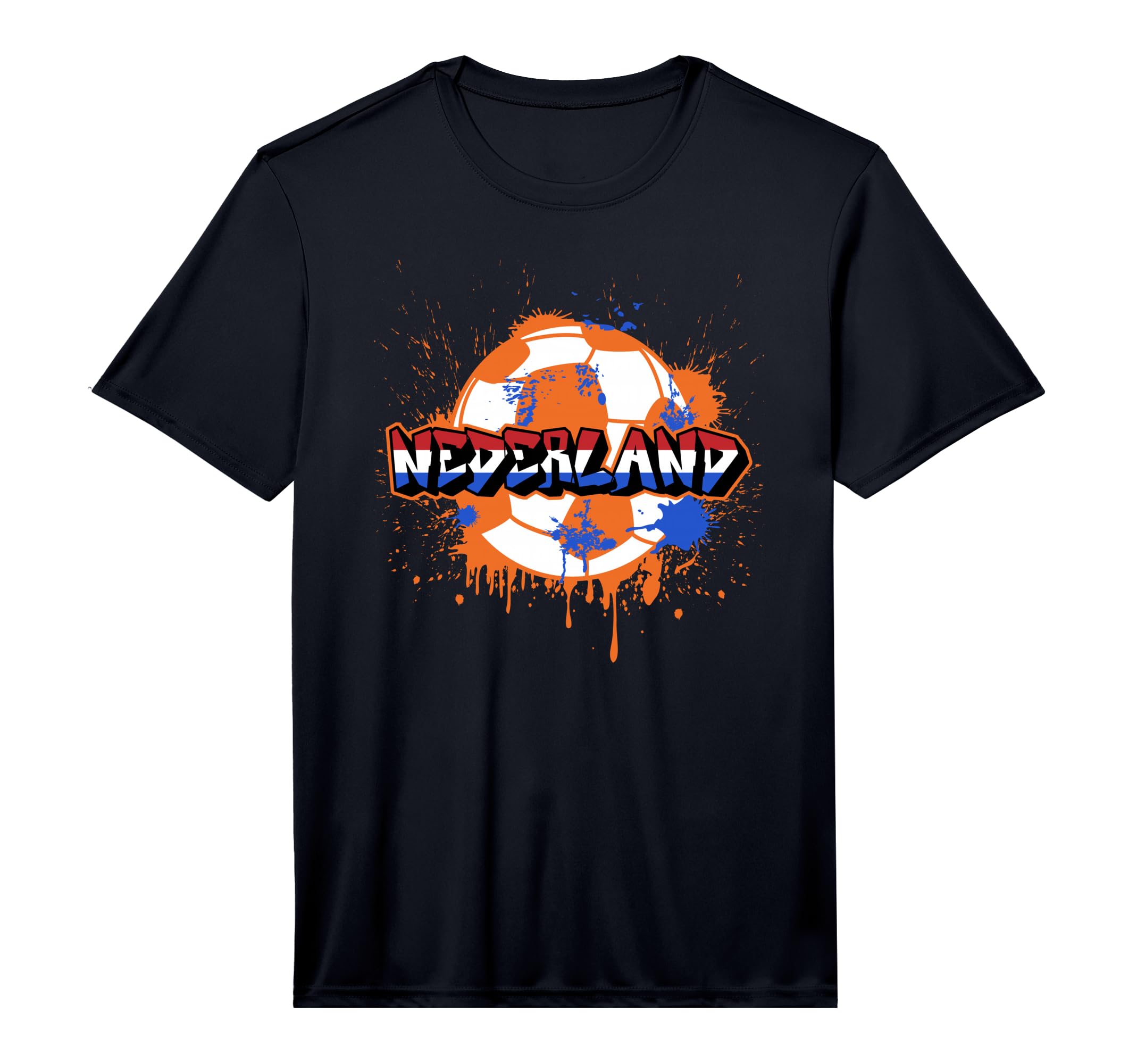 Netherlands Soccer Street Art Splatter T-Shirt - Unique Graphic for Adults - T-Shirt, Sweatshirt, Hoodie