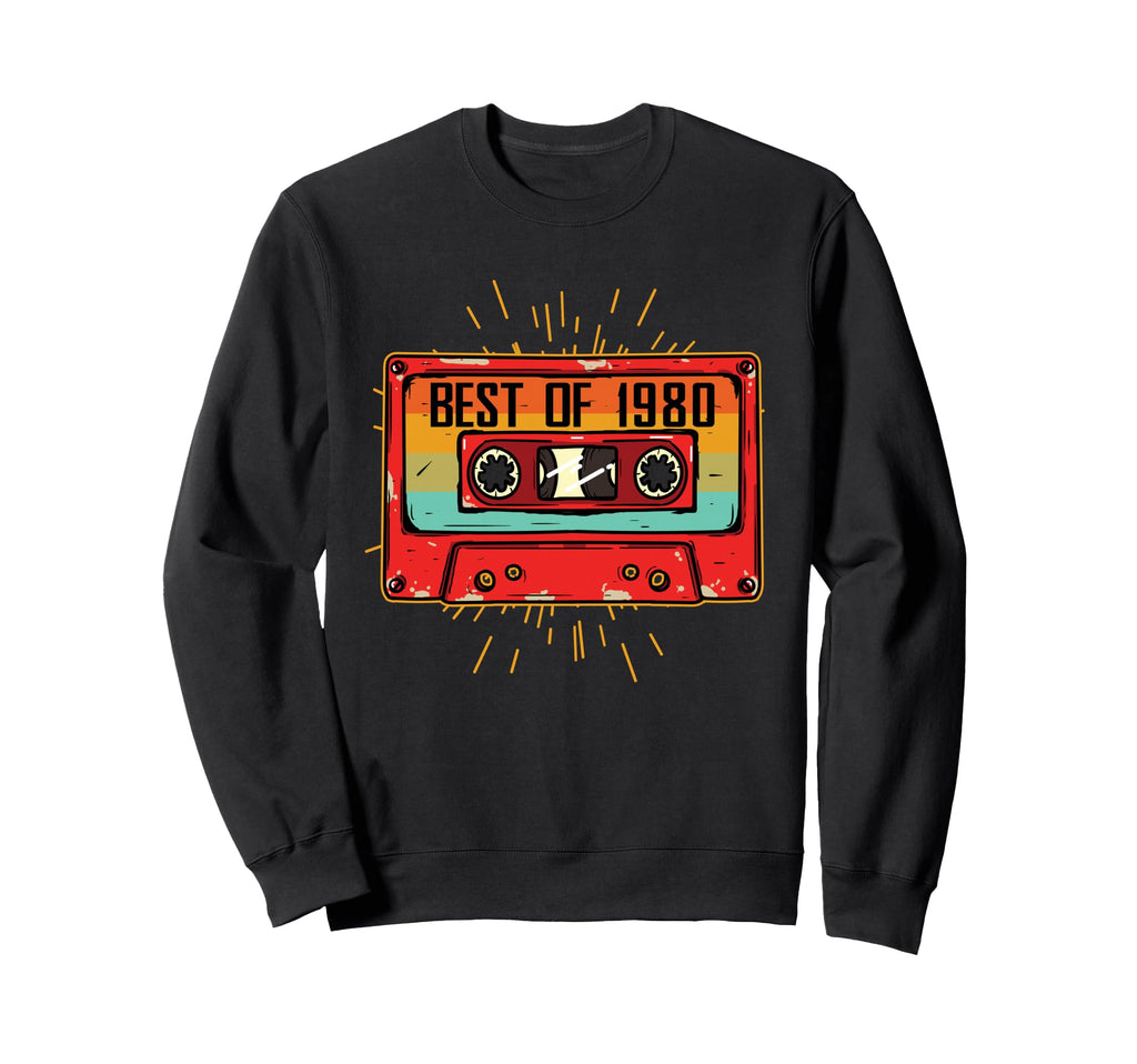 Best 1980 Music Cassette Tape Sweatshirt - Graphic Print Men Women - T-Shirt, Sweatshirt, Hoodie
