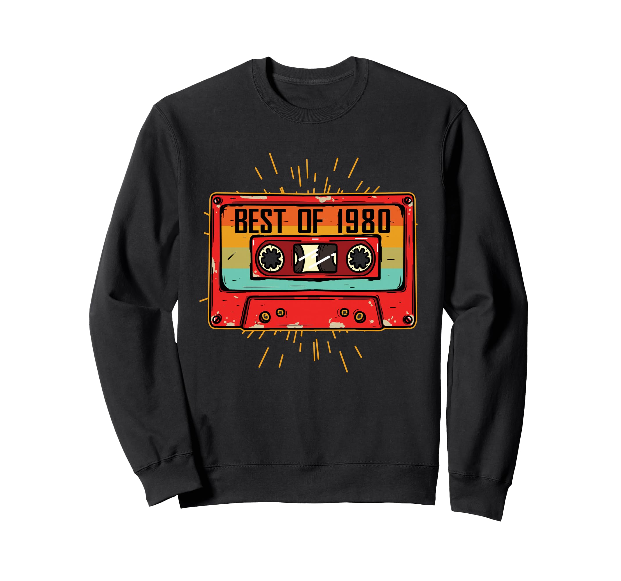 Best 1980 Music Cassette Tape Sweatshirt - Graphic Print Men Women - T-Shirt, Sweatshirt, Hoodie