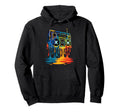 Dripping Paint Boombox 80S 90S Old School Hoodie - Novelty Apparel Unisex - T-Shirt, Sweatshirt, Hoodie