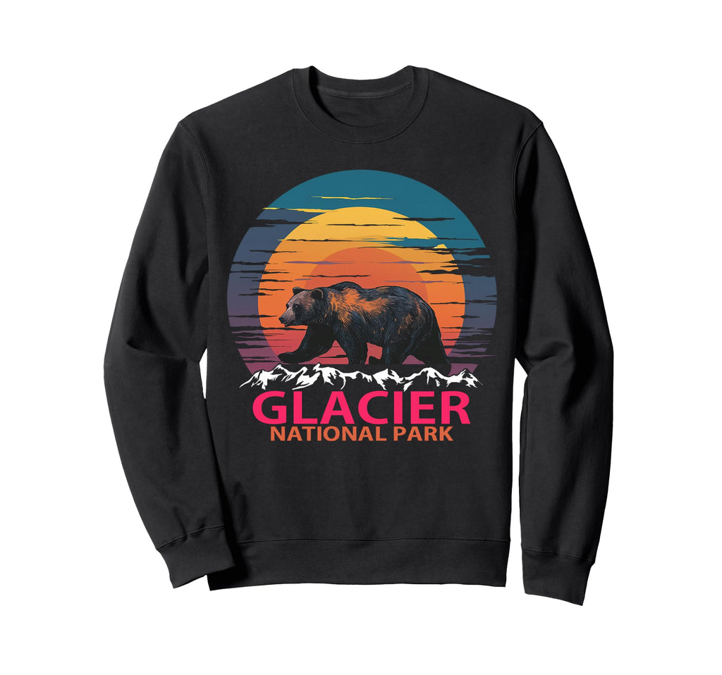 Glacier Bear Glacier National Park Sweatshirt - Graphic Print Unisex - T-Shirt, Sweatshirt, Hoodie
