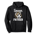 Soccer Father Leopard Heart Matching Hoodie - Aesthetic Graphic Unisex - T-Shirt, Sweatshirt, Hoodie