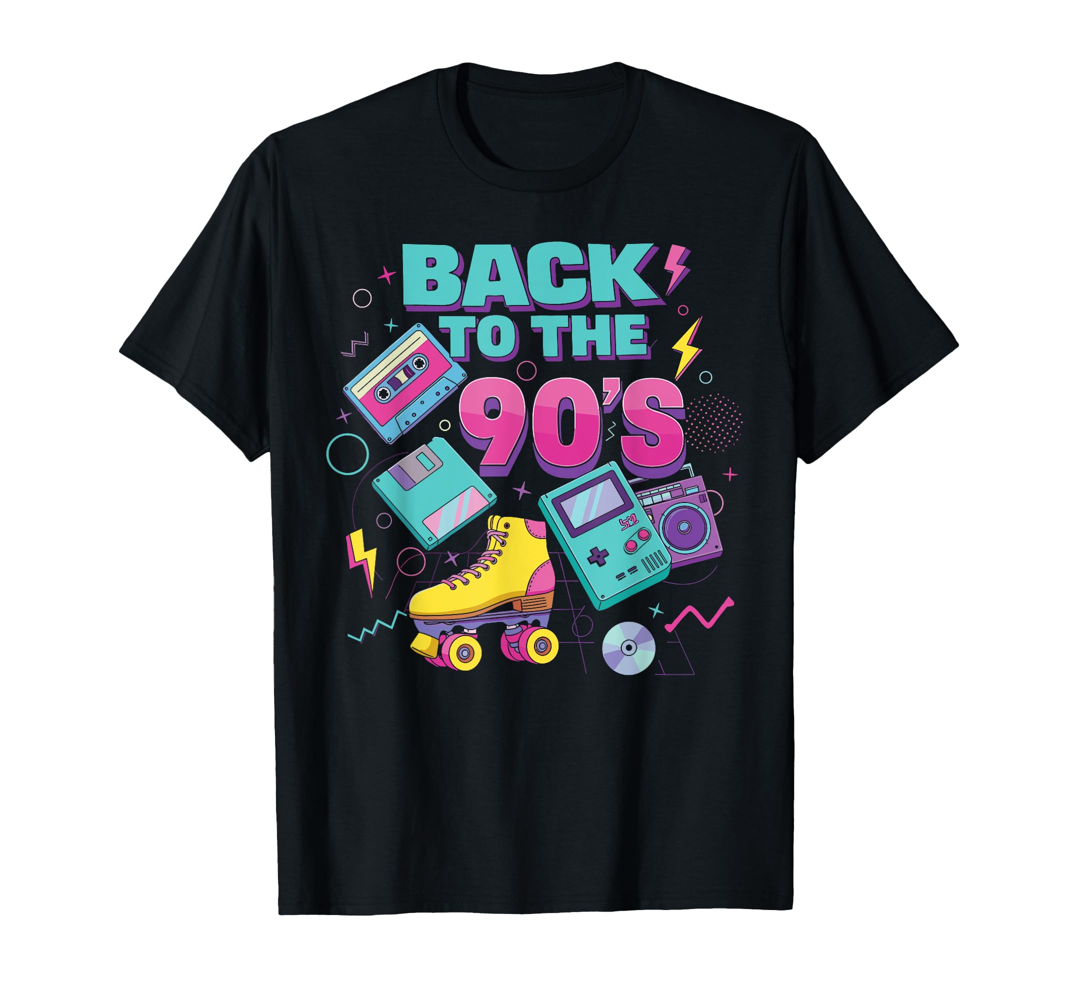 Back To 90S Roller Skates Cassette Tape Art T-Shirt - Trendy Graphic Unisex - T-Shirt, Sweatshirt, Hoodie