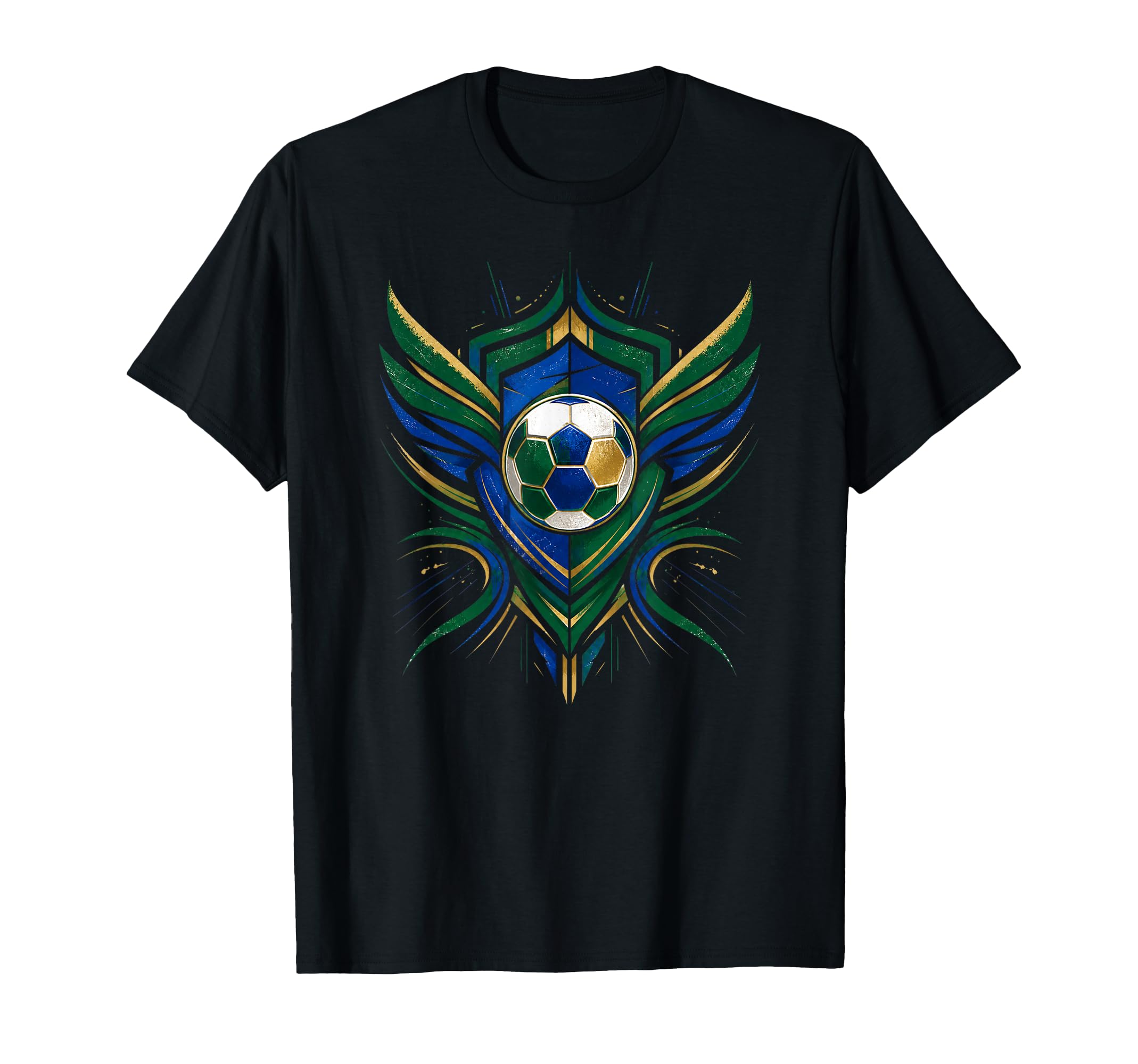 Brazil Football Green Yellow Soccer Fan T-Shirt - Unique Graphic Unisex - T-Shirt, Sweatshirt, Hoodie