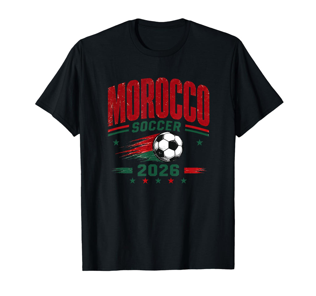 Morocco Soccer Teams Game Football T-Shirt - Novelty Apparel Men Women - T-Shirt, Sweatshirt, Hoodie