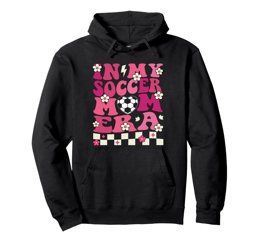 My Soccer Mom Era Groovy Soccer Hoodie - Casual Everyday Wear for Adults - T-Shirt, Sweatshirt, Hoodie