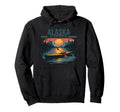 Alaska Last Frontier Sunset Kayak Hoodie - Novelty Apparel for Adults - T-Shirt, Sweatshirt, Hoodie