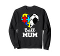 Autism Soccer Mum Funny Autism Sweatshirt - Minimalist Print Men Women - T-Shirt, Sweatshirt, Hoodie