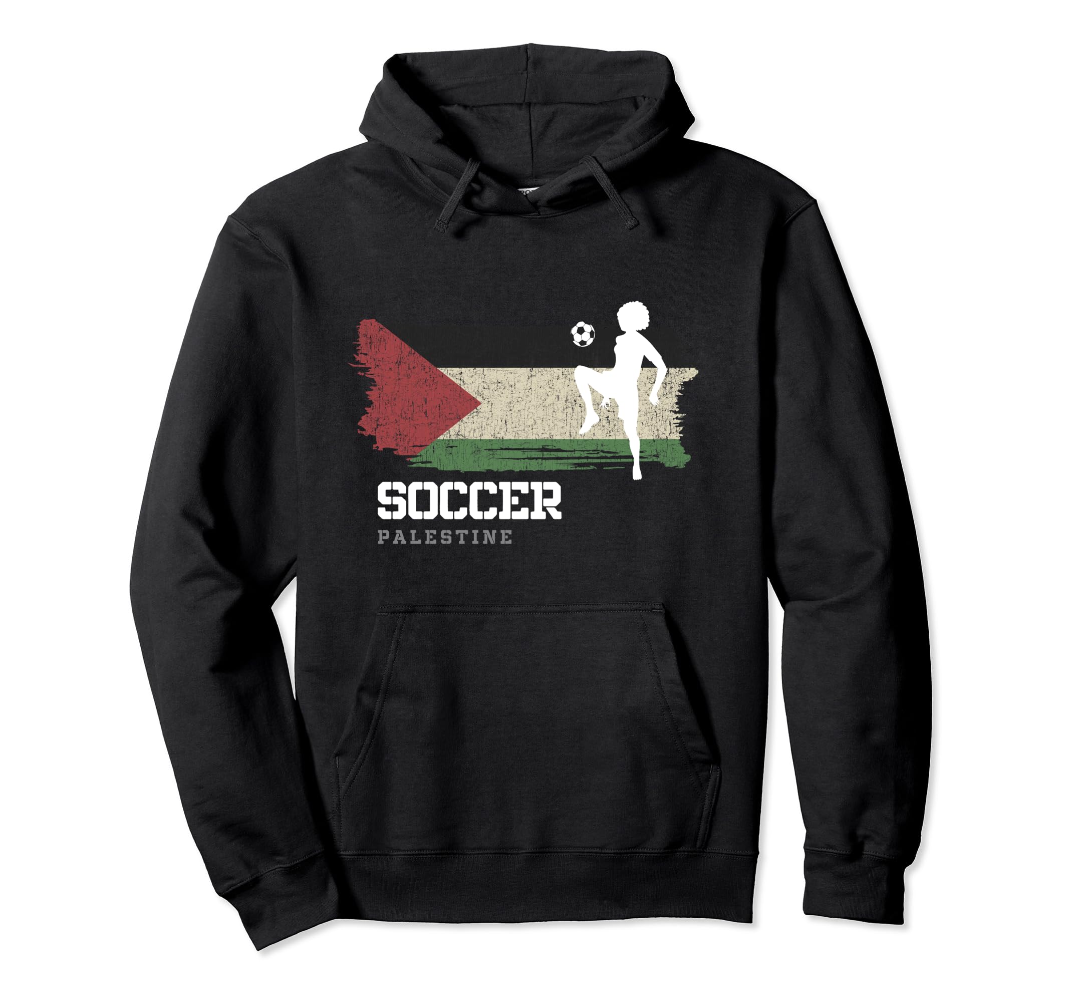 Soccer Palestine Flag Football Womens Hoodie - Trendy Graphic for Adults - T-Shirt, Sweatshirt, Hoodie