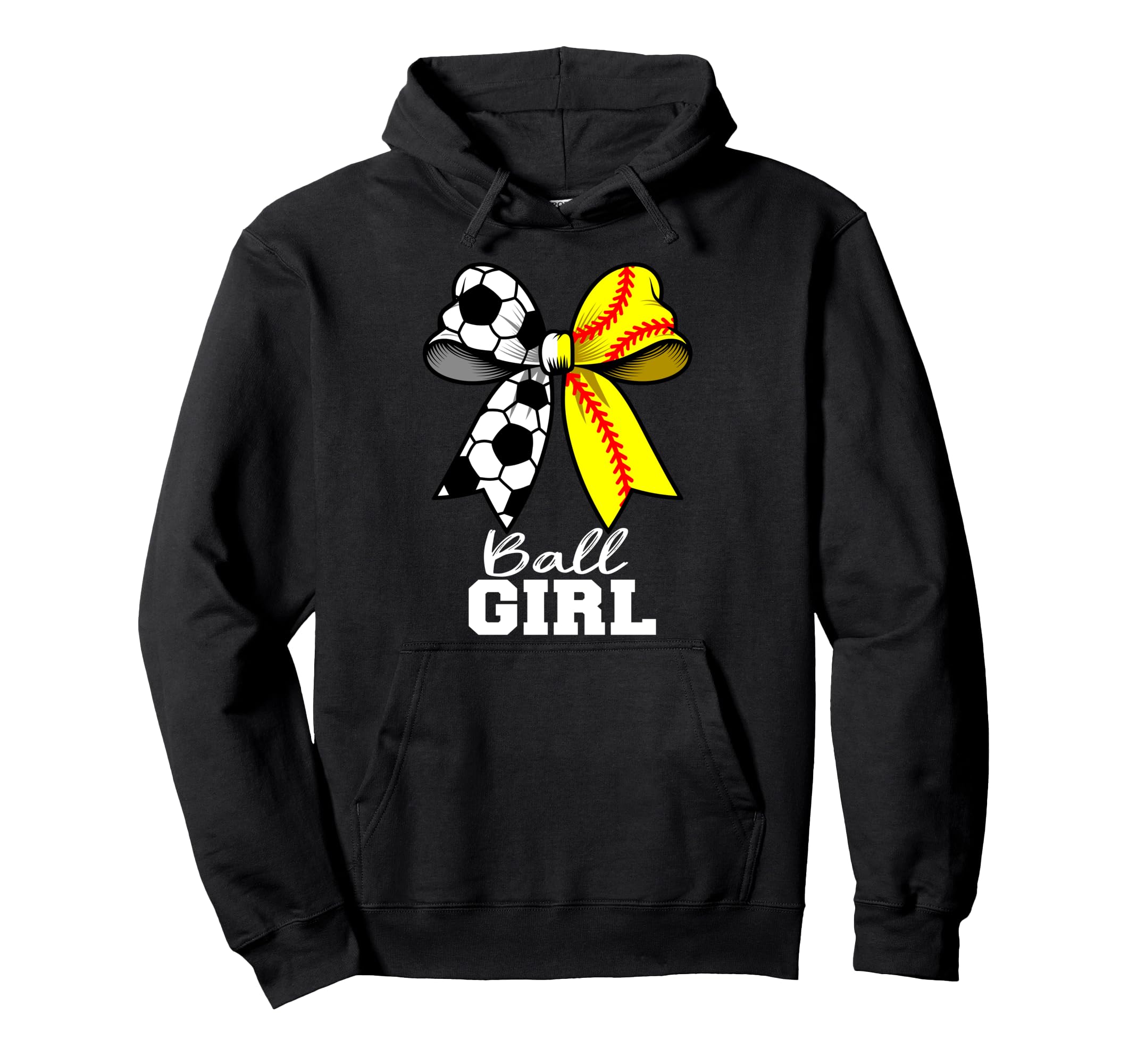 Ball Soccer Softball Coquette Bow Funny Hoodie - Aesthetic Graphic Unisex - T-Shirt, Sweatshirt, Hoodie