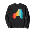 Roller Skate Silhouette 80S Distressed Sweatshirt - Novelty Apparel Unisex - T-Shirt, Sweatshirt, Hoodie