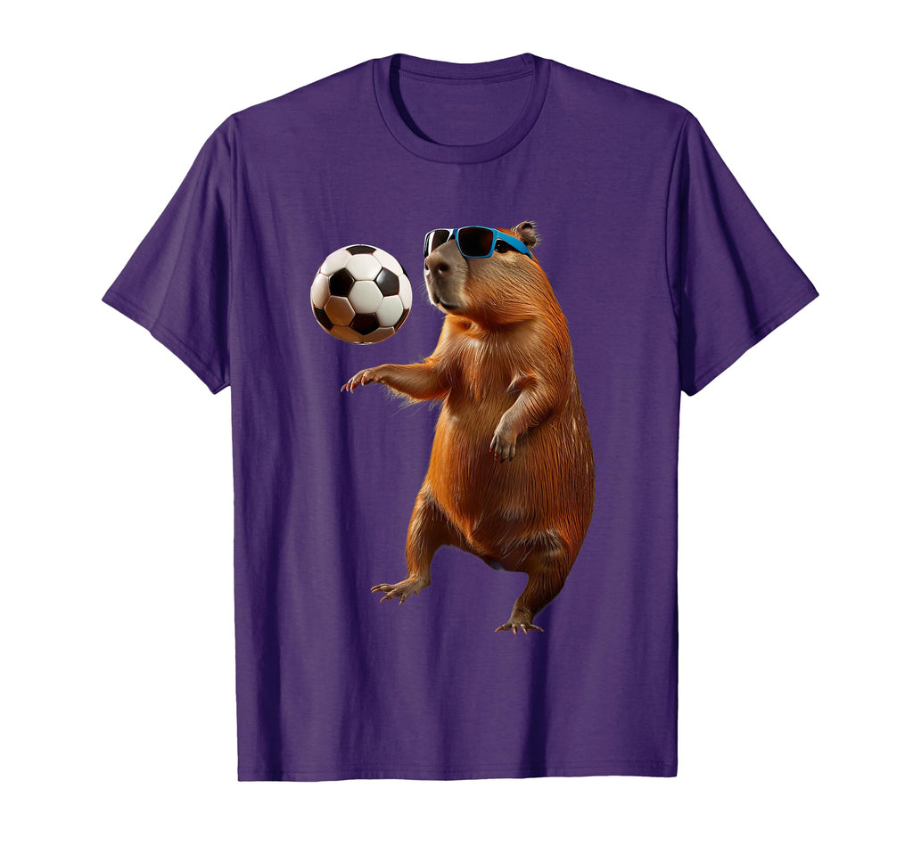 Capybara Soccer T-Shirt - Minimalist Print Men Women - T-Shirt, Sweatshirt, Hoodie
