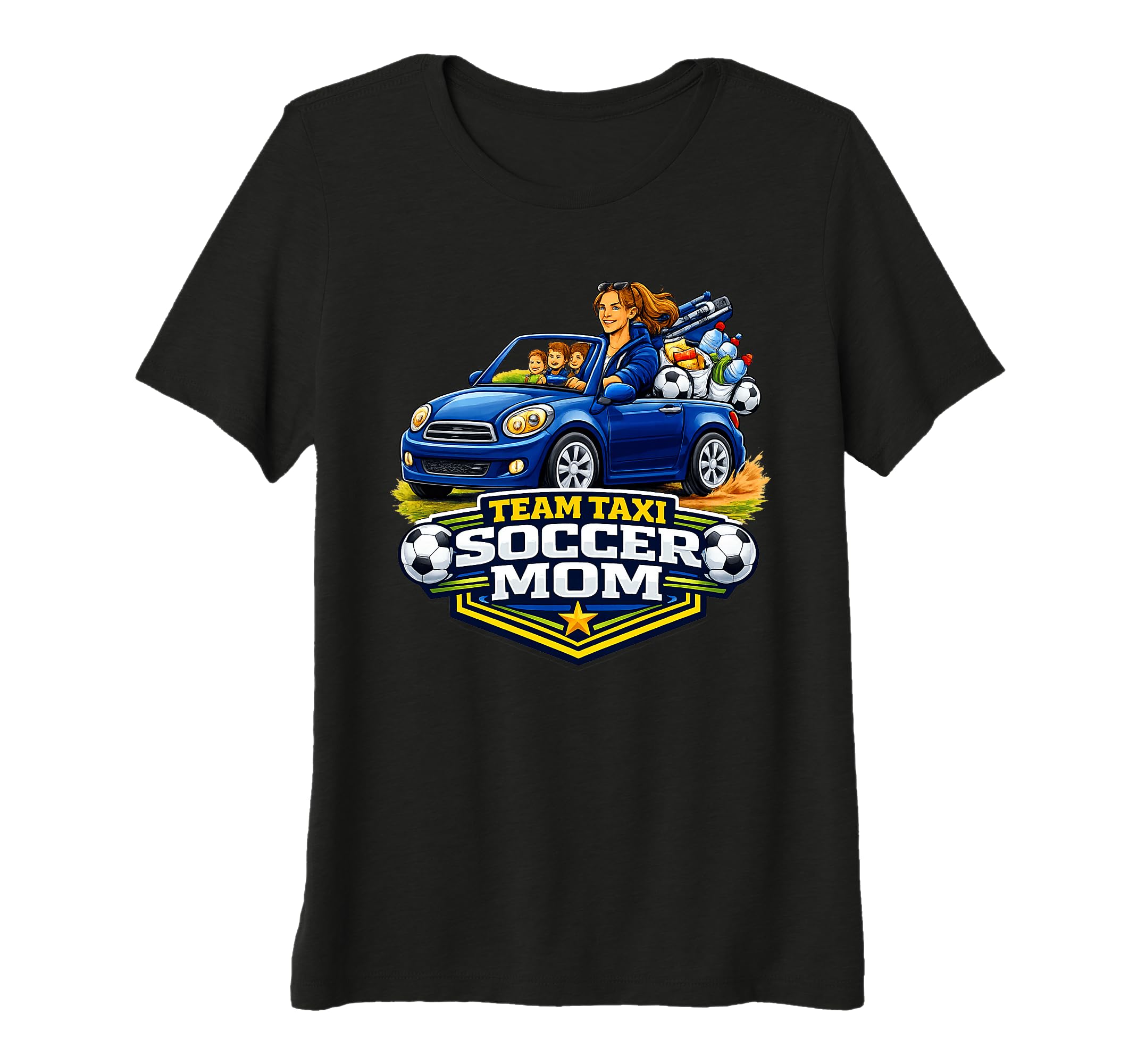 Womens Soccer Mom Team Taxi Funny Game T-Shirt - Fun Novelty Design Unisex - T-Shirt, Sweatshirt, Hoodie