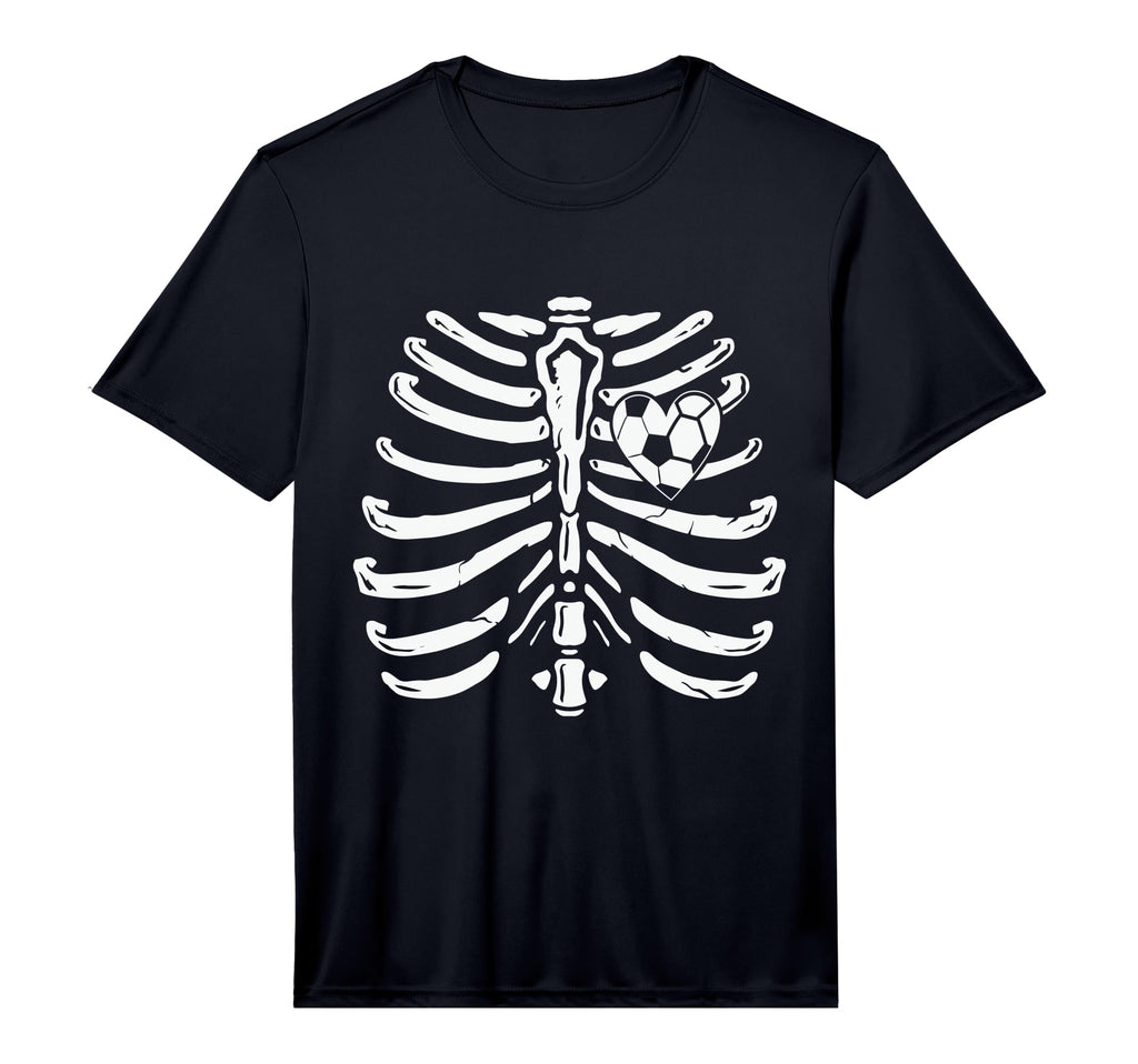 Soccer Player Heart Skeleton Ribs T-Shirt - Fun Novelty Design for Adults - T-Shirt, Sweatshirt, Hoodie