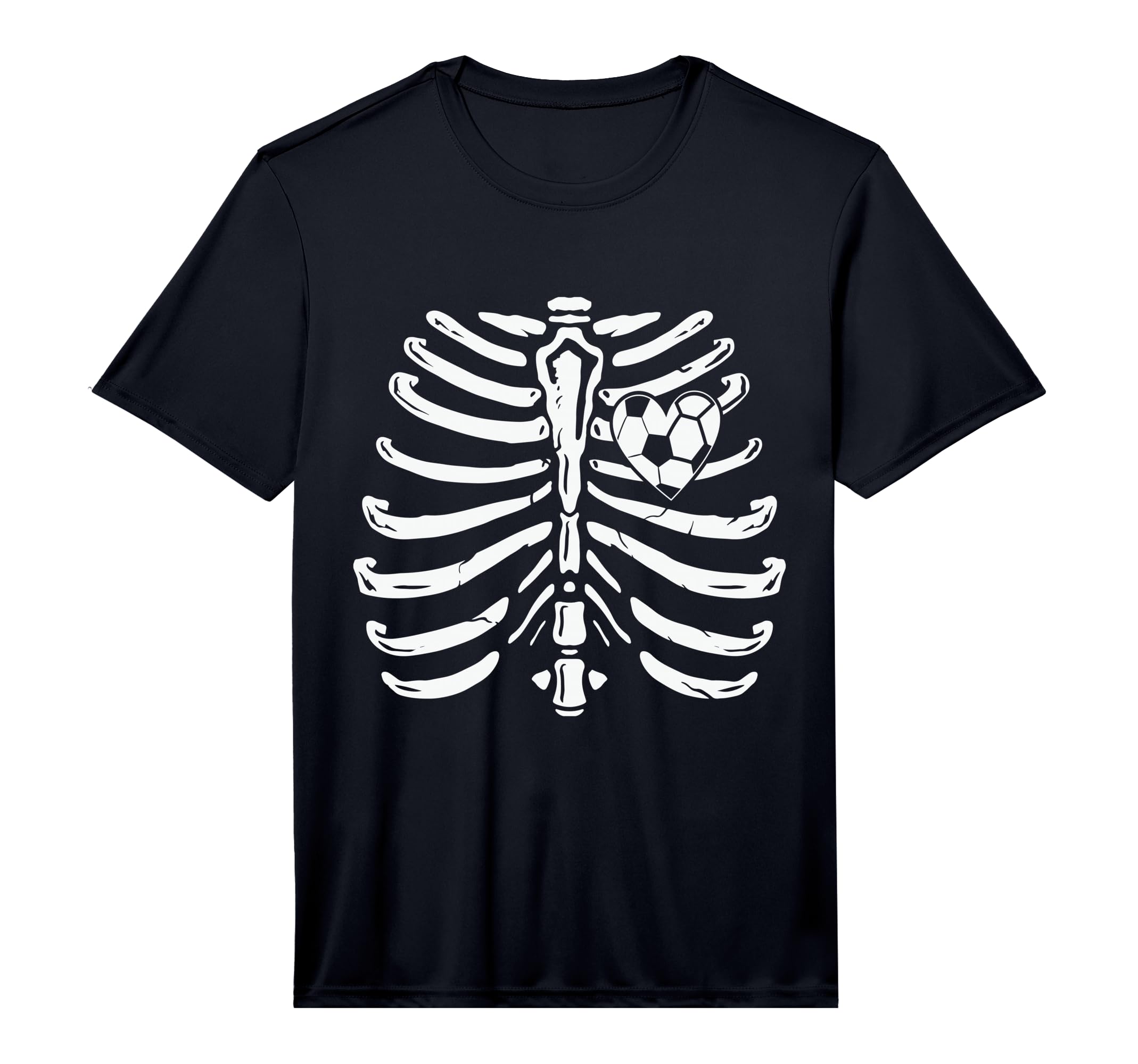 Soccer Player Heart Skeleton Ribs T-Shirt - Fun Novelty Design for Adults - T-Shirt, Sweatshirt, Hoodie