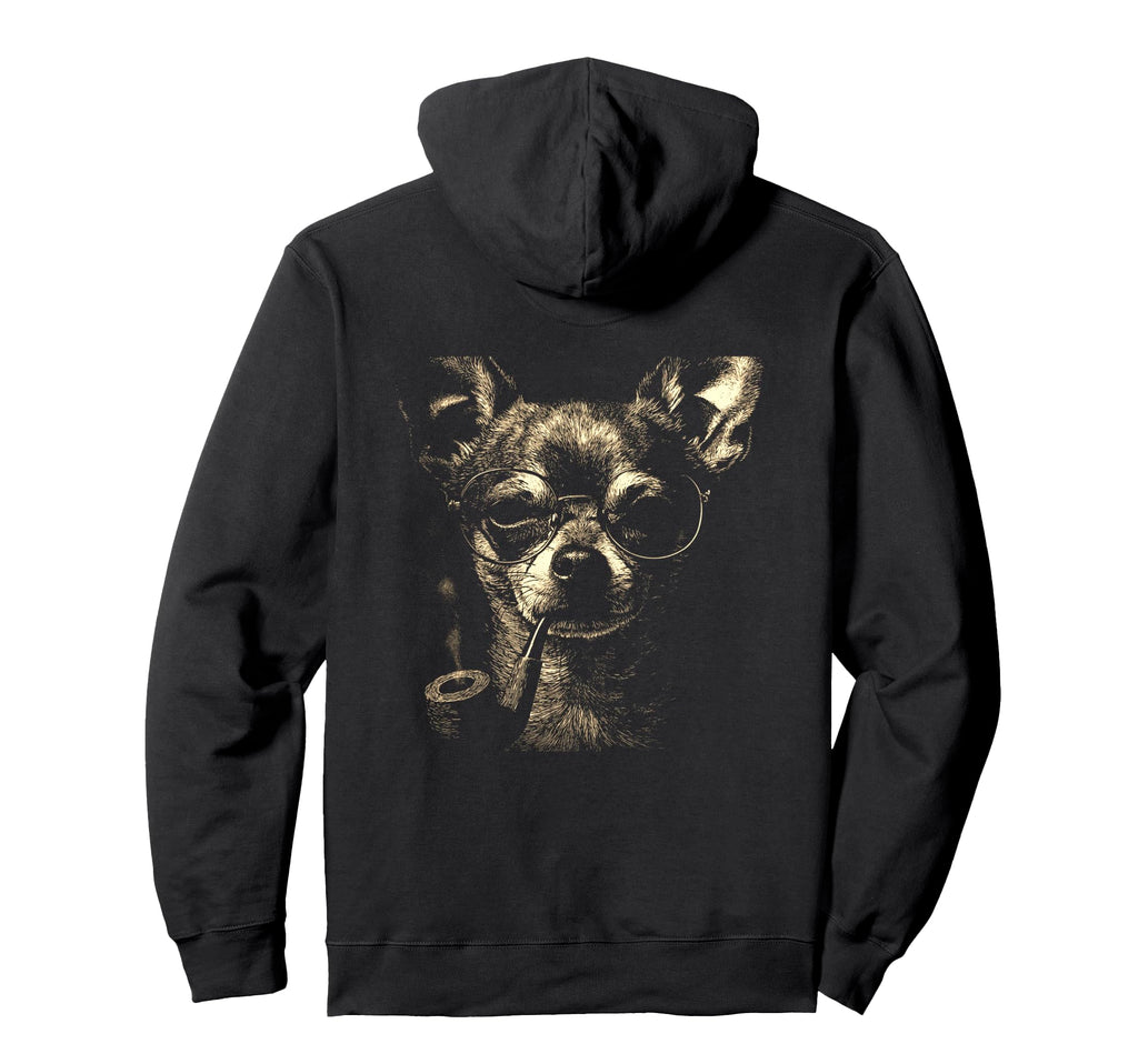 Chihuahua Smoking Pipe Glasses Grunge 90S Hoodie - Trendy Graphic Unisex - T-Shirt, Sweatshirt, Hoodie
