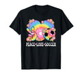 Peace Love Soccer Lover 60S 70S Hippie T-Shirt - Unique Graphic for Adults - T-Shirt, Sweatshirt, Hoodie