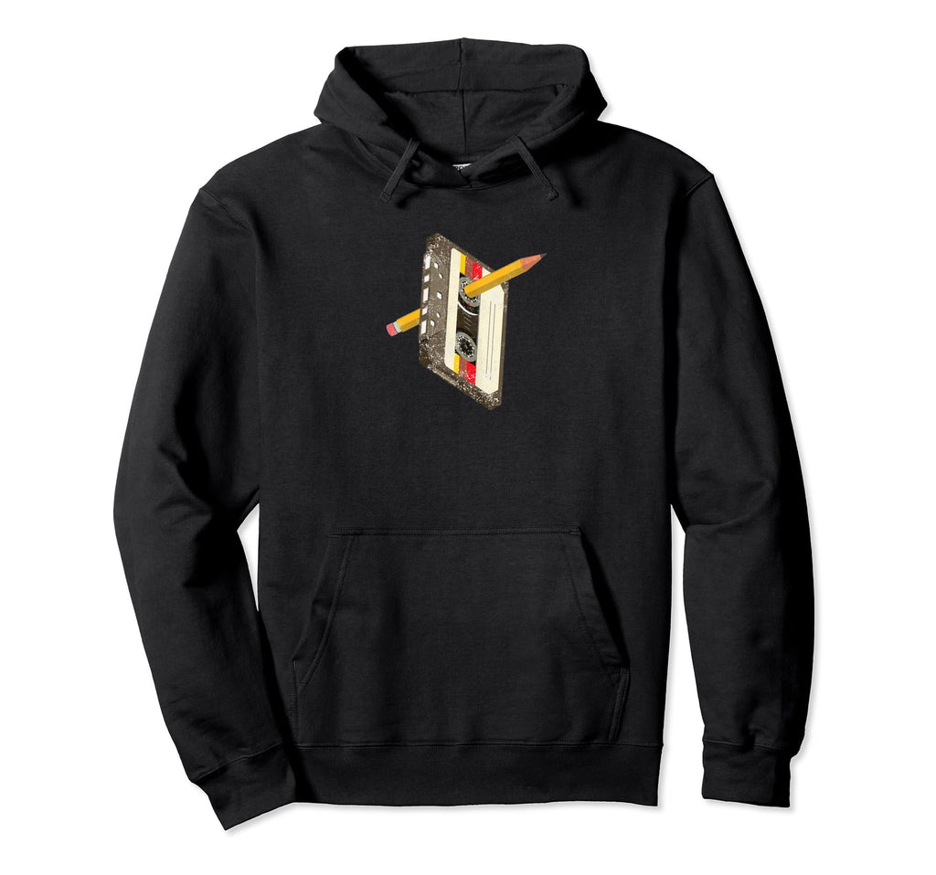 80S Cassette Tape Pencil 1980S Hoodie - Casual Everyday Wear Men Women - T-Shirt, Sweatshirt, Hoodie