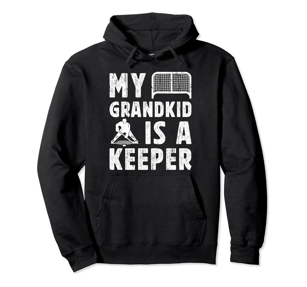 Proud Hockey Goalkeeper Grandpa Hockey Hoodie - Graphic Print Men Women - T-Shirt, Sweatshirt, Hoodie
