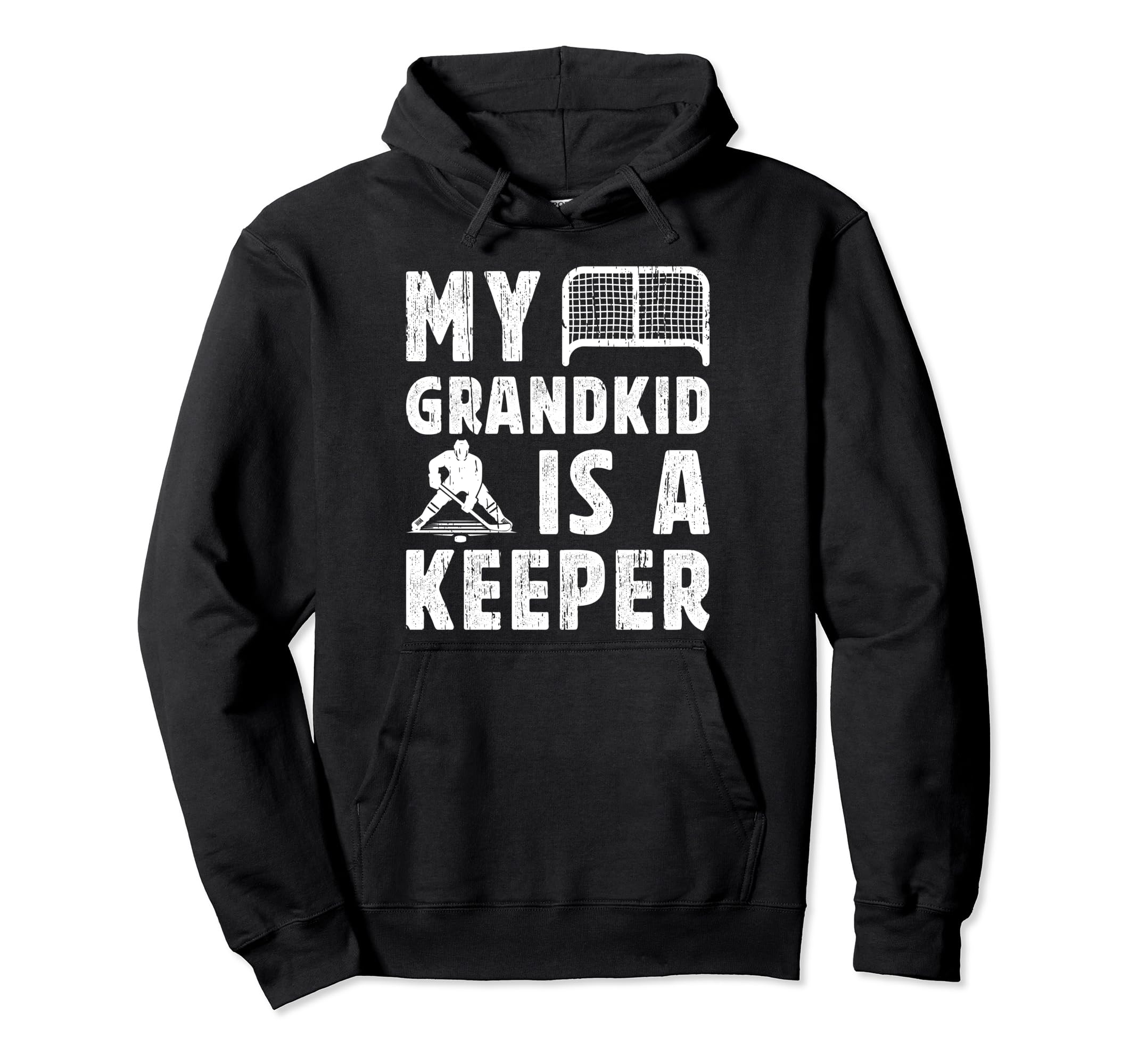 Proud Hockey Goalkeeper Grandpa Hockey Hoodie - Graphic Print Men Women - T-Shirt, Sweatshirt, Hoodie