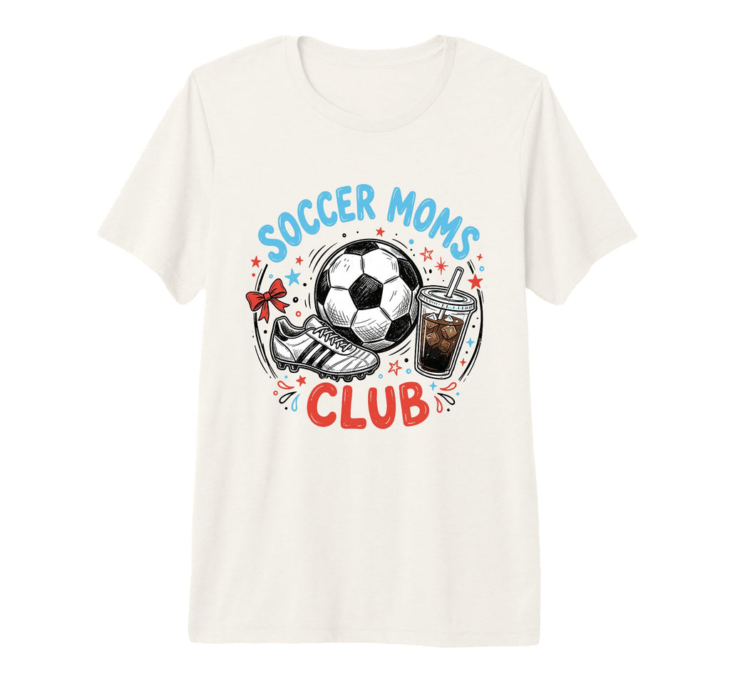 Soccer Moms Club Iced Coffee Cleats T-Shirt - Novelty Apparel Men Women - T-Shirt, Sweatshirt, Hoodie