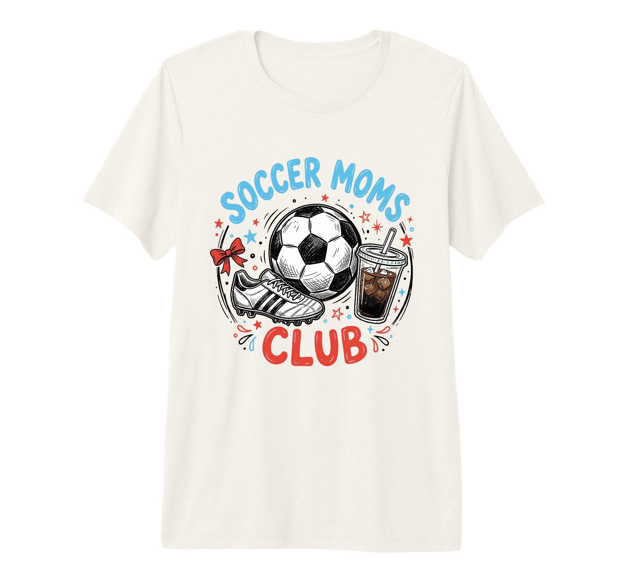 Soccer Moms Club Iced Coffee Cleats T-Shirt - Aesthetic Graphic Men Women - T-Shirt, Sweatshirt, Hoodie