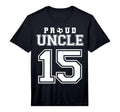 Number 15 Custom Proud Soccer Futbol T-Shirt - Novelty Apparel for Adults - T-Shirt, Sweatshirt, Hoodie